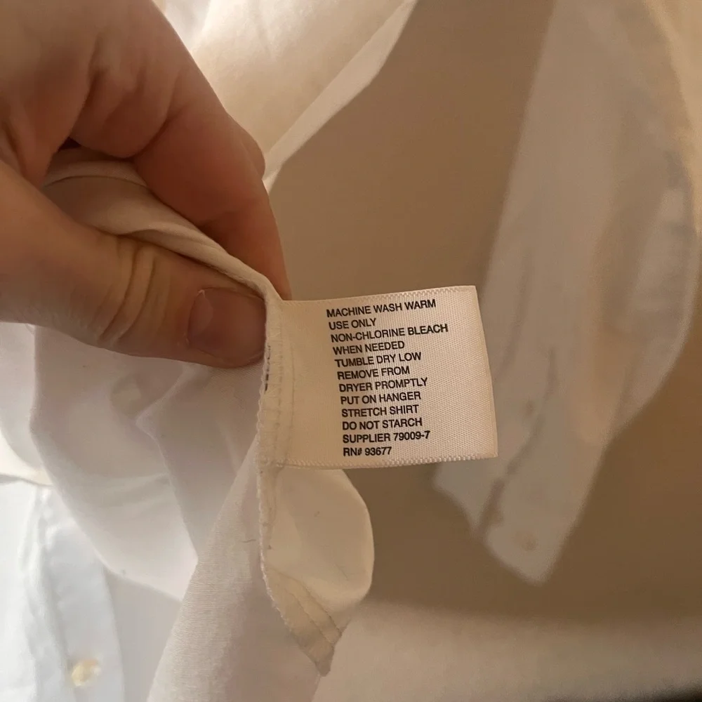 J.Ferrar White Collared Button Down - Slim Fit - Picture 6 of 8